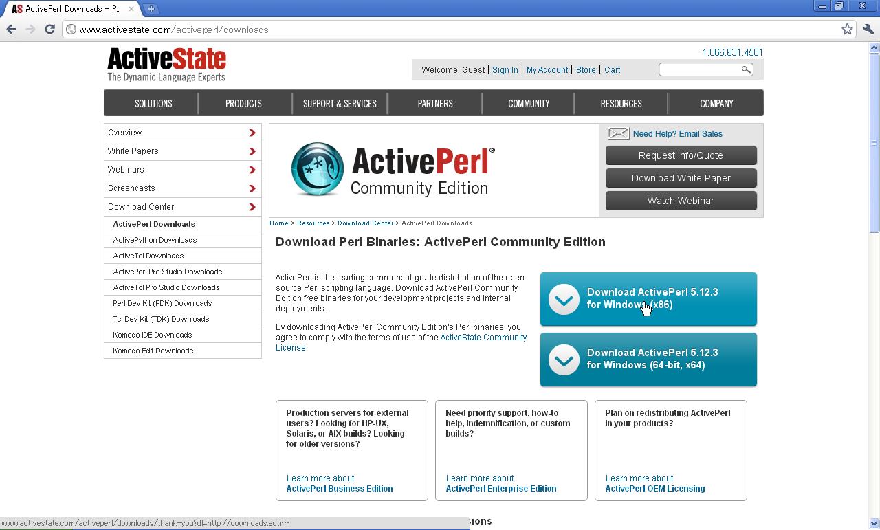 downloads activestate activeperl windows